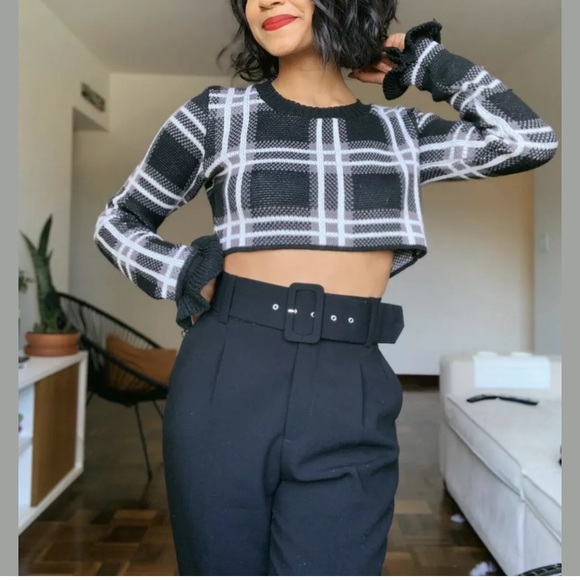 Zara high waisted belted pants - Picture 4 of 12